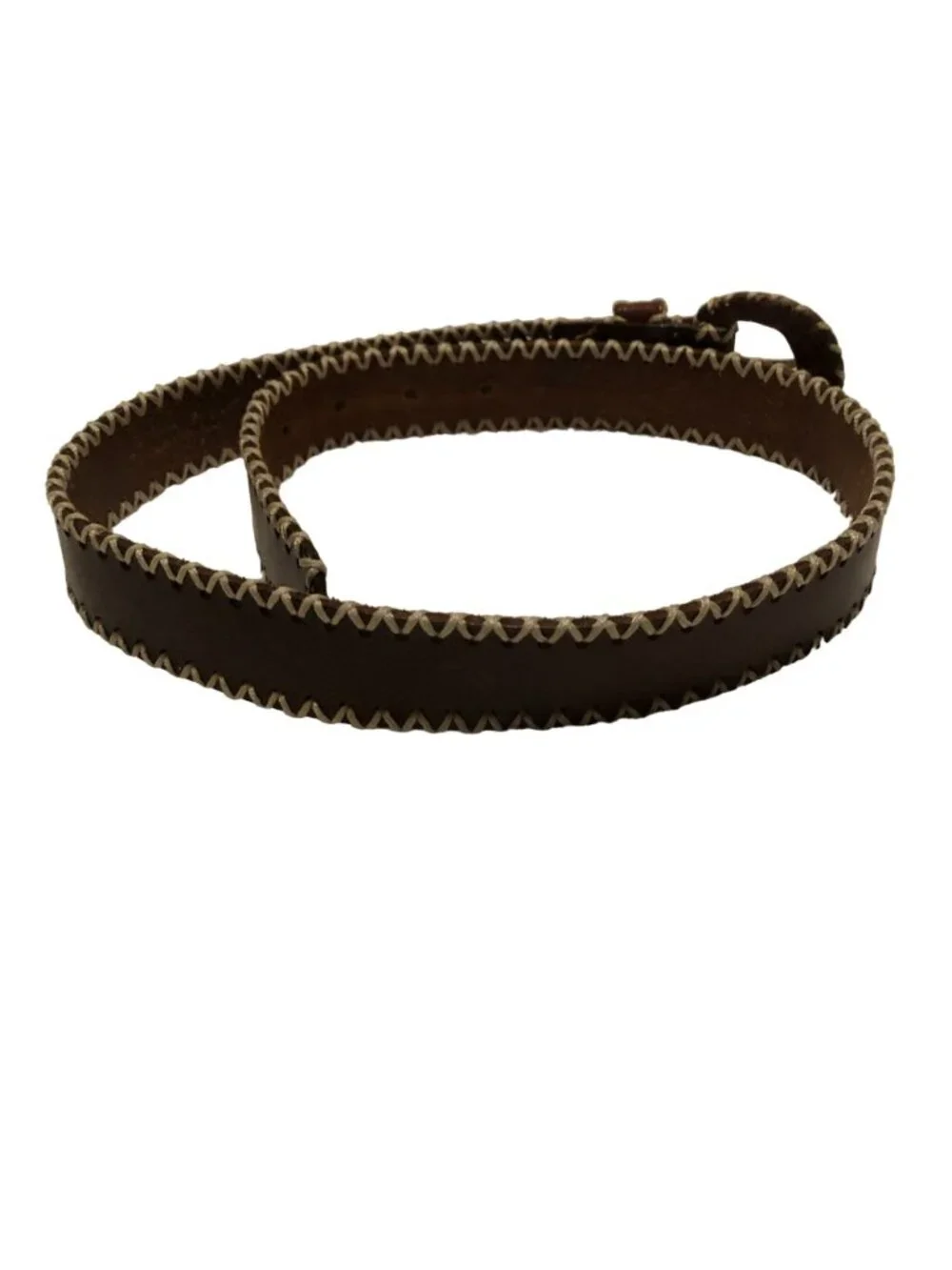 Western Boho Braided Leather Belt Sz M Made in India Brown Tan 31.5 